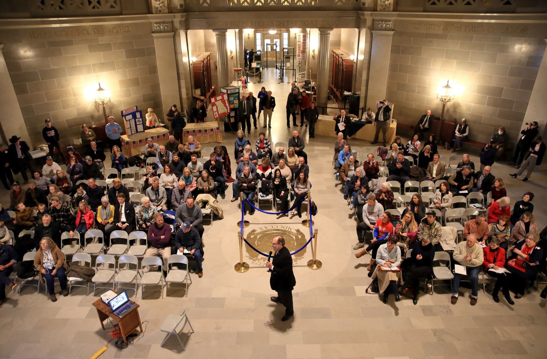 Douglas Frank gives presentation at Missouri capitol